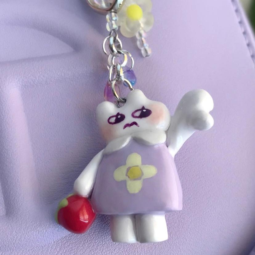 Hater Moss Polymer Clay Keychain
