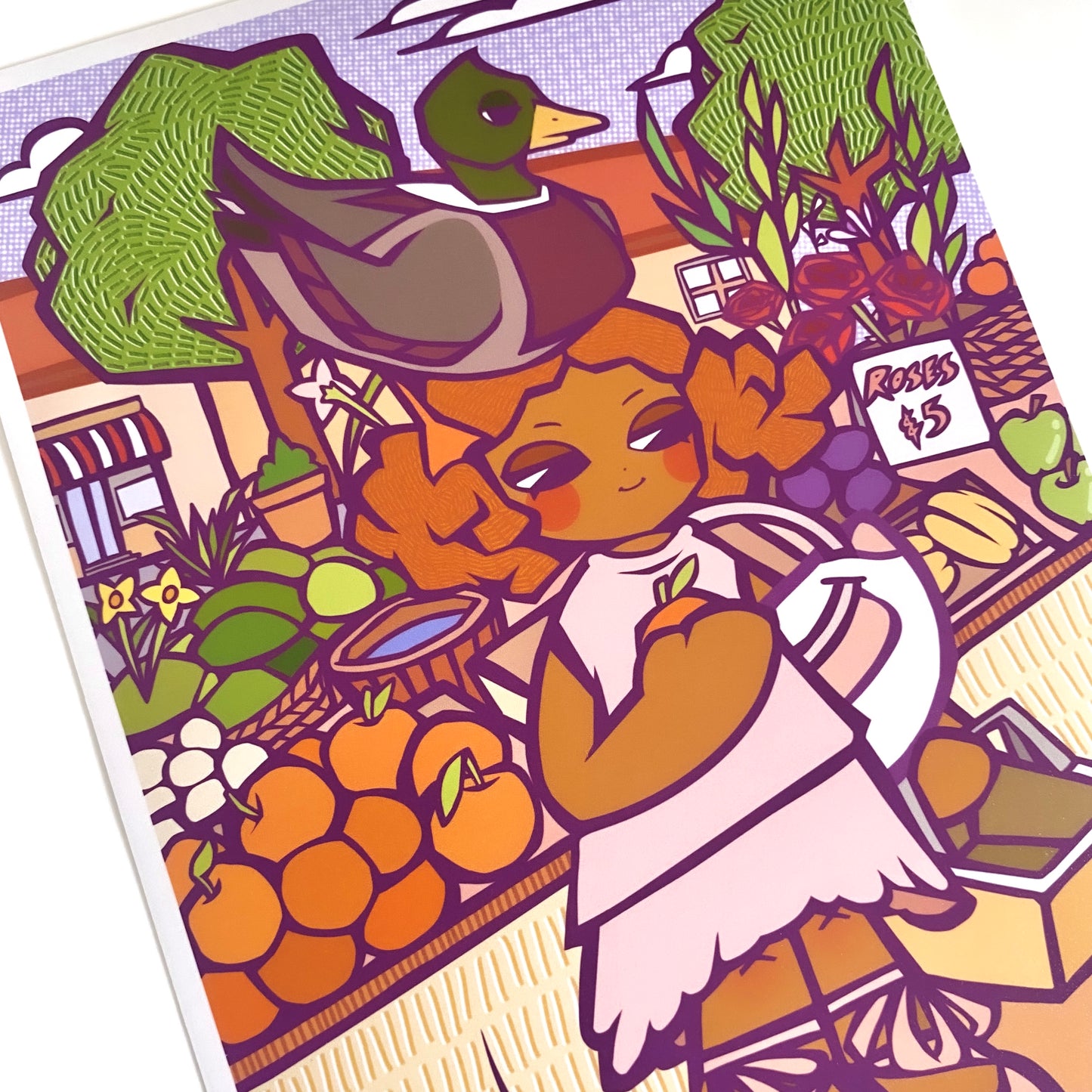 'Effy at the Market' Art Print