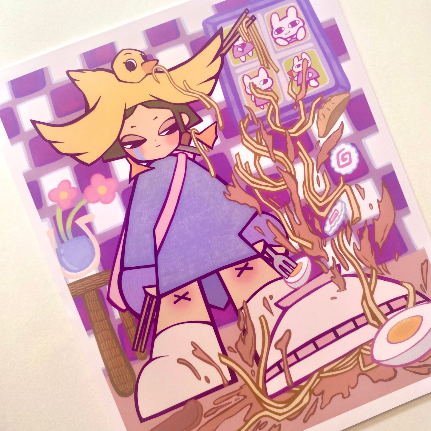 Ramen Disaster Art Print