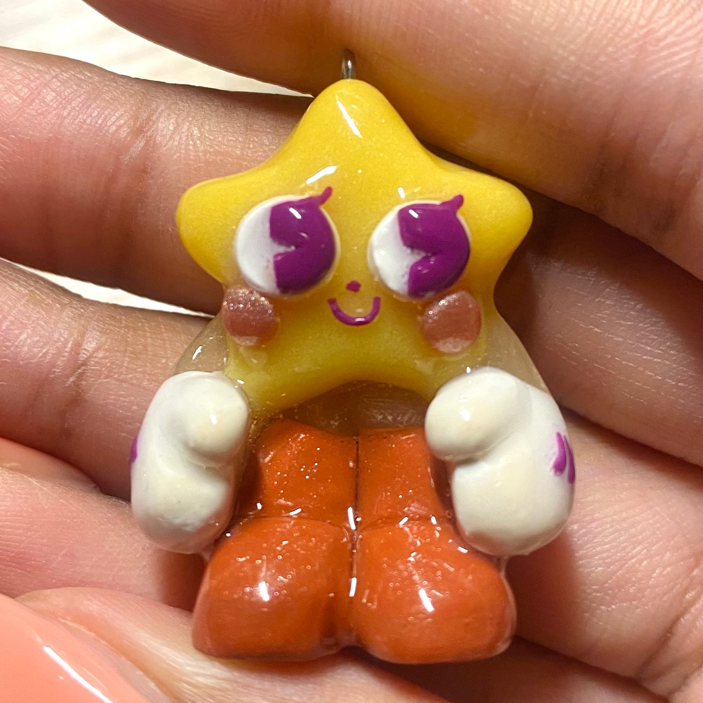 Sweet Dream Star Clay Keychain Charm