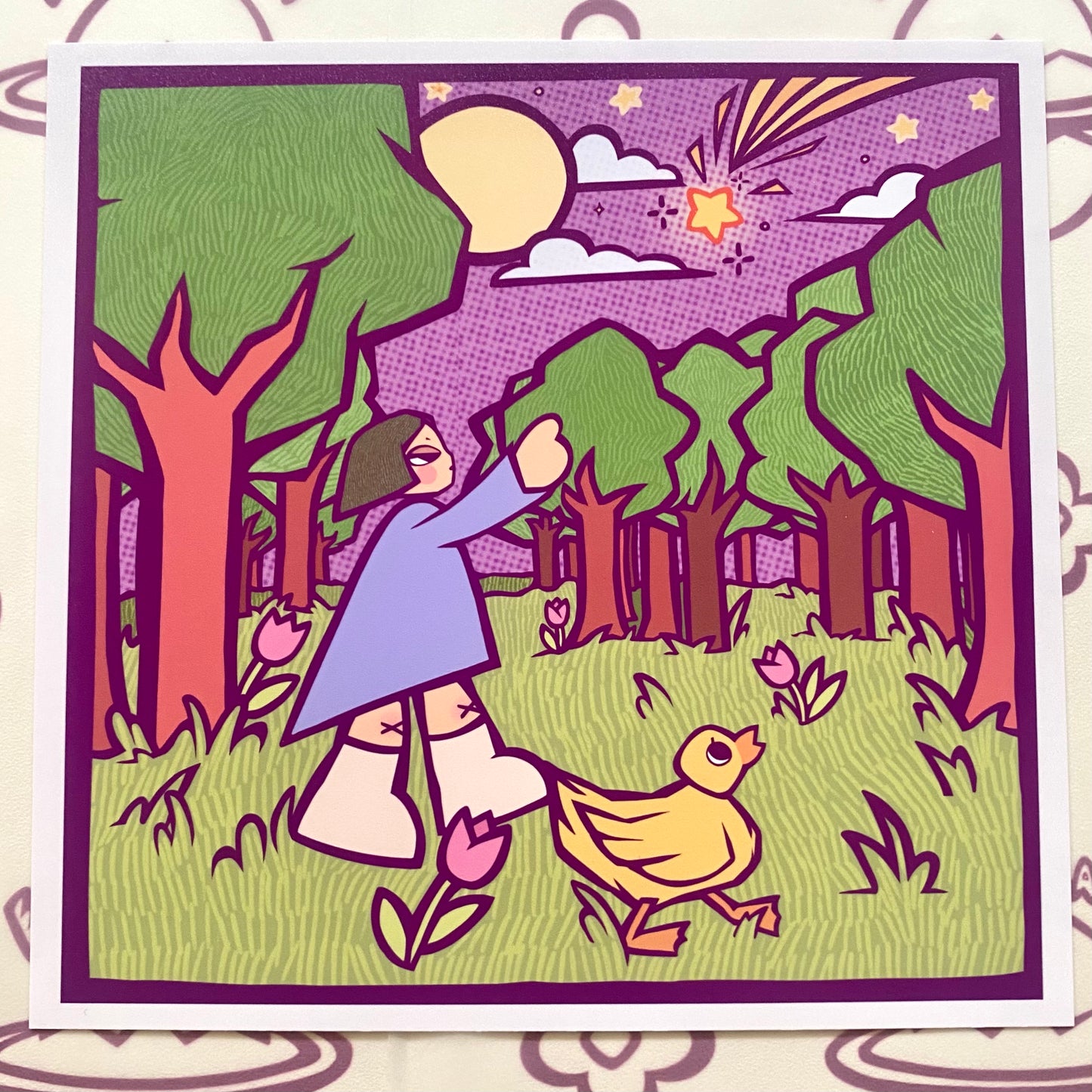 'Star Falling' (Panel 1) Art Print