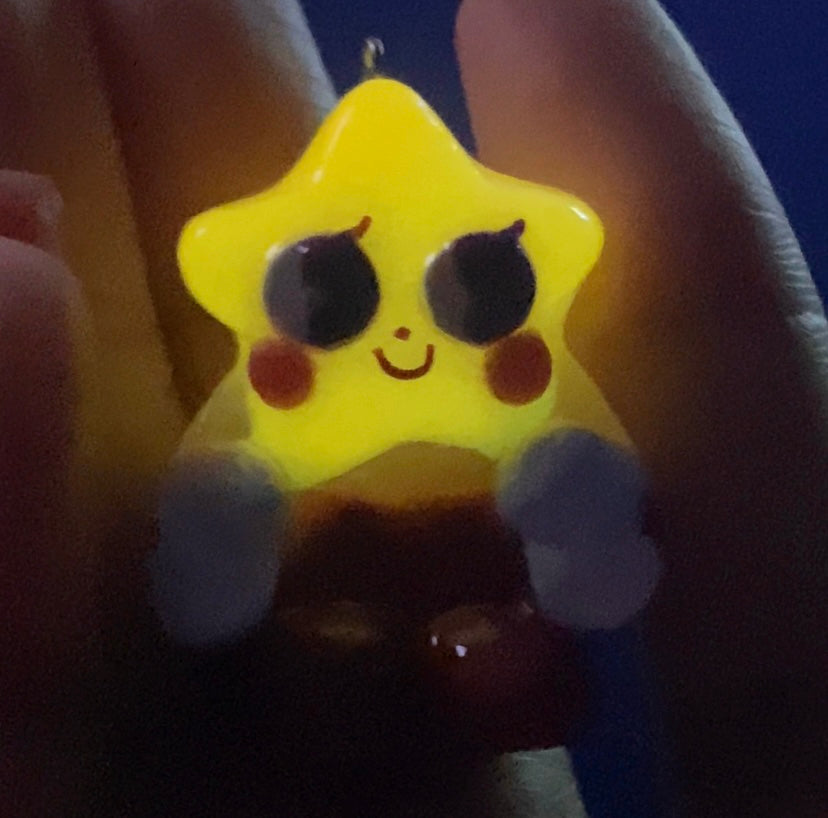 Sweet Dream Star Clay Keychain Charm