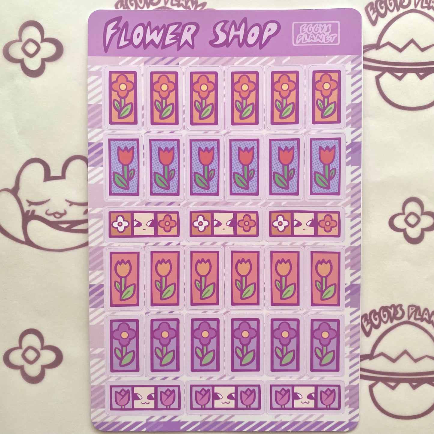 'Flower Shop' Deco Sticker Sheet