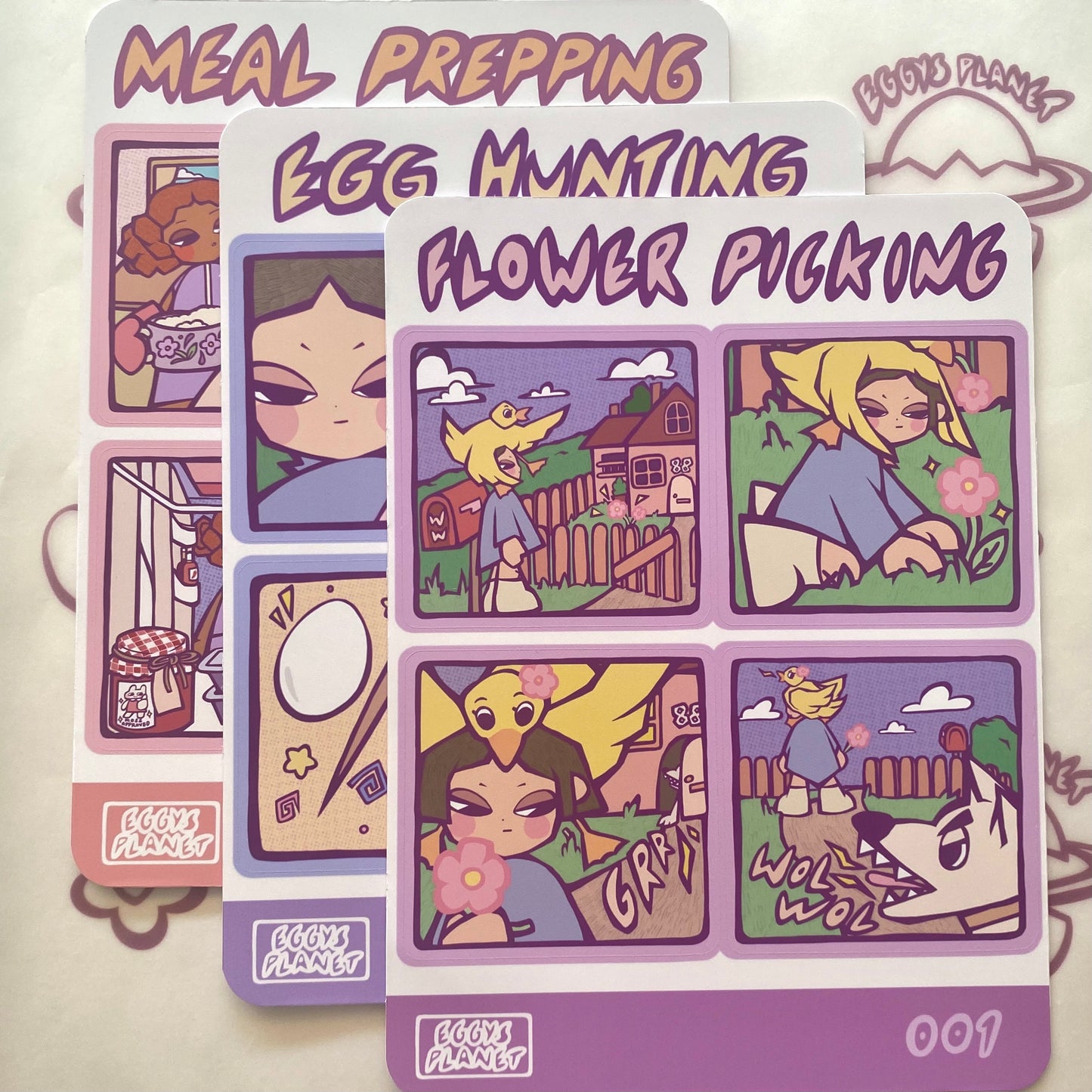 Eggys Planet Sticker Sheet Bundle 1-3