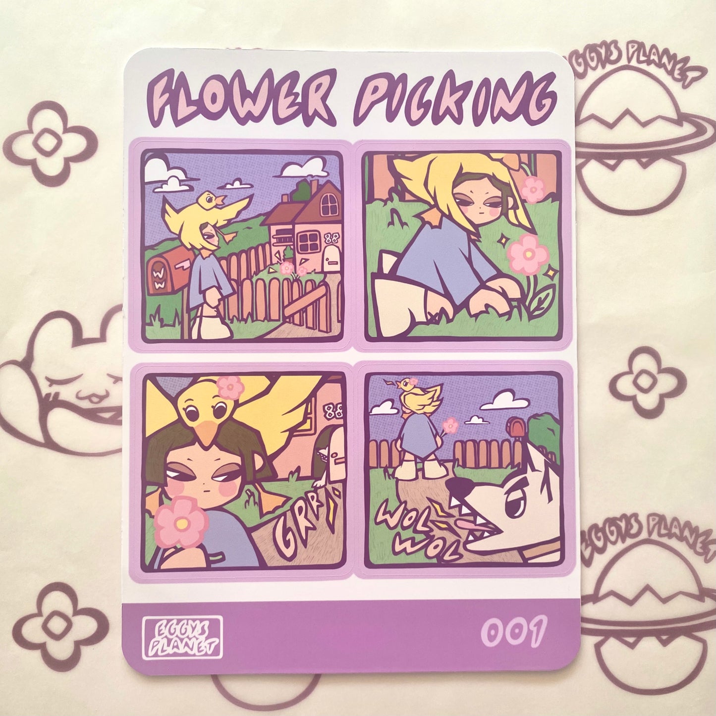 Flower Picking 001 Sticker Sheet