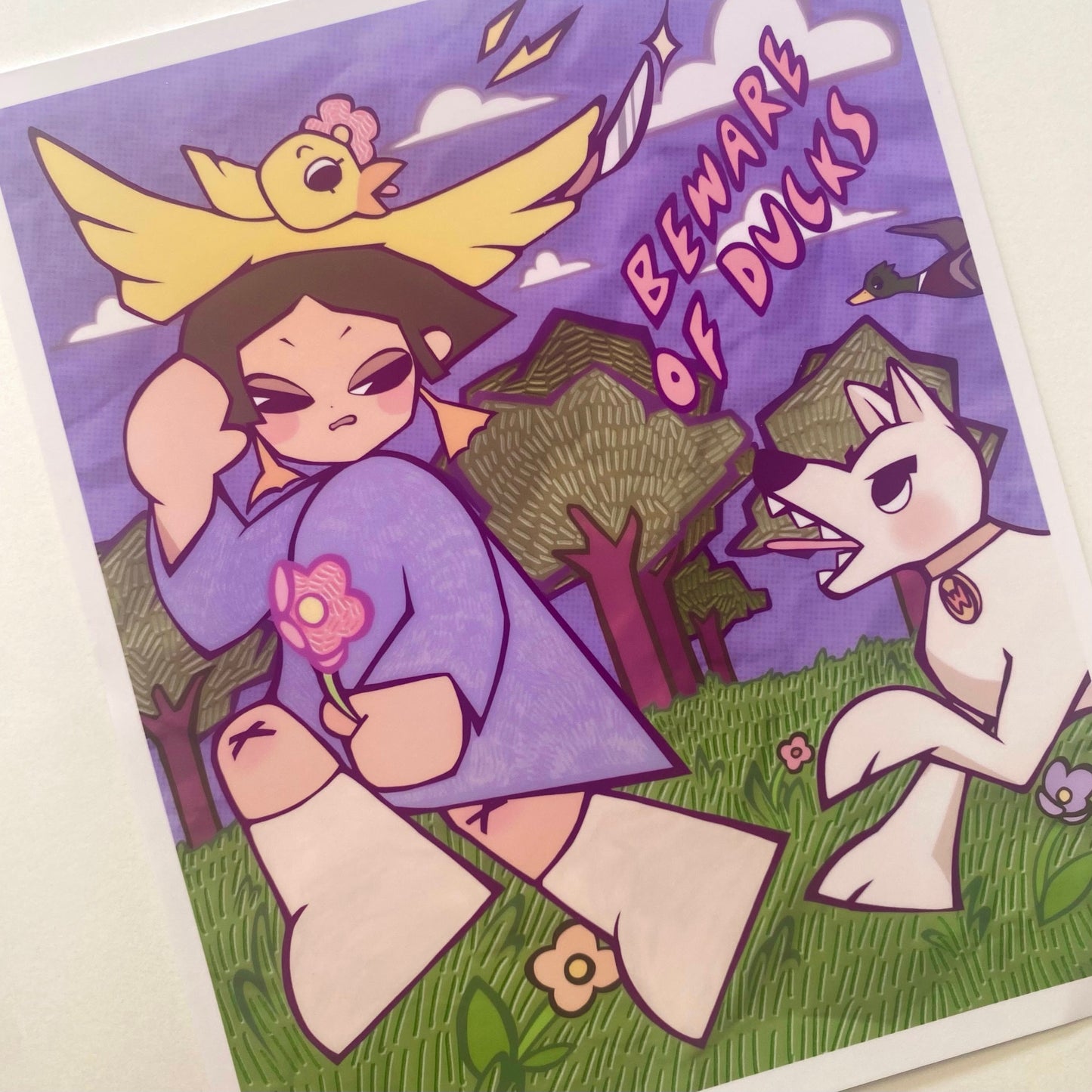 'Beware of Ducks' Art Print