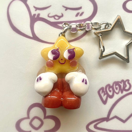 Sweet Dream Star Clay Keychain Charm