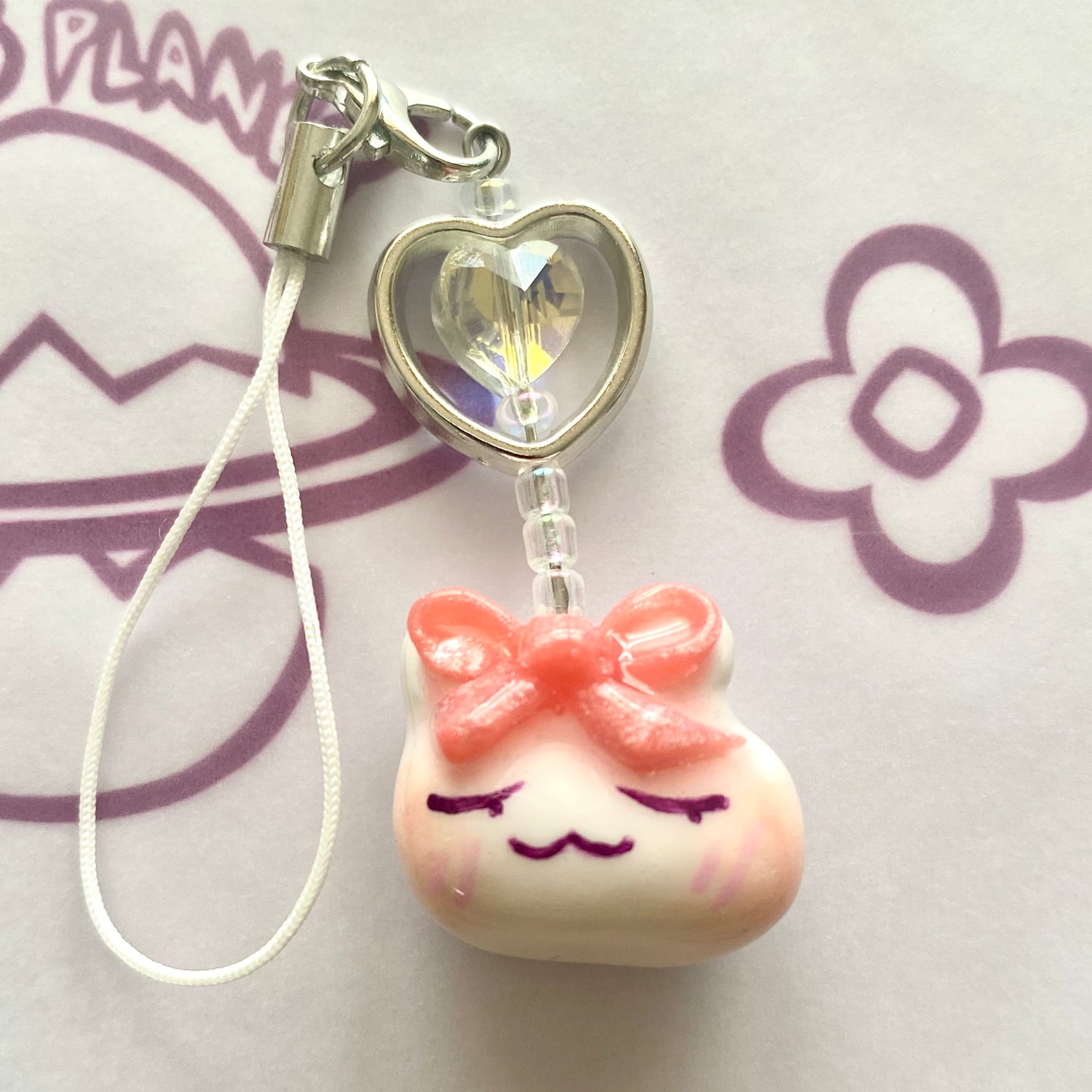 Bow Moss Clay Phone Charm